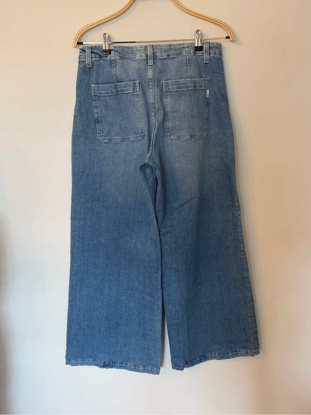 Ag Adriano Goldschmied Light Blue Stella Cinched Low Slung Palazzo - Picture 3 of 5
